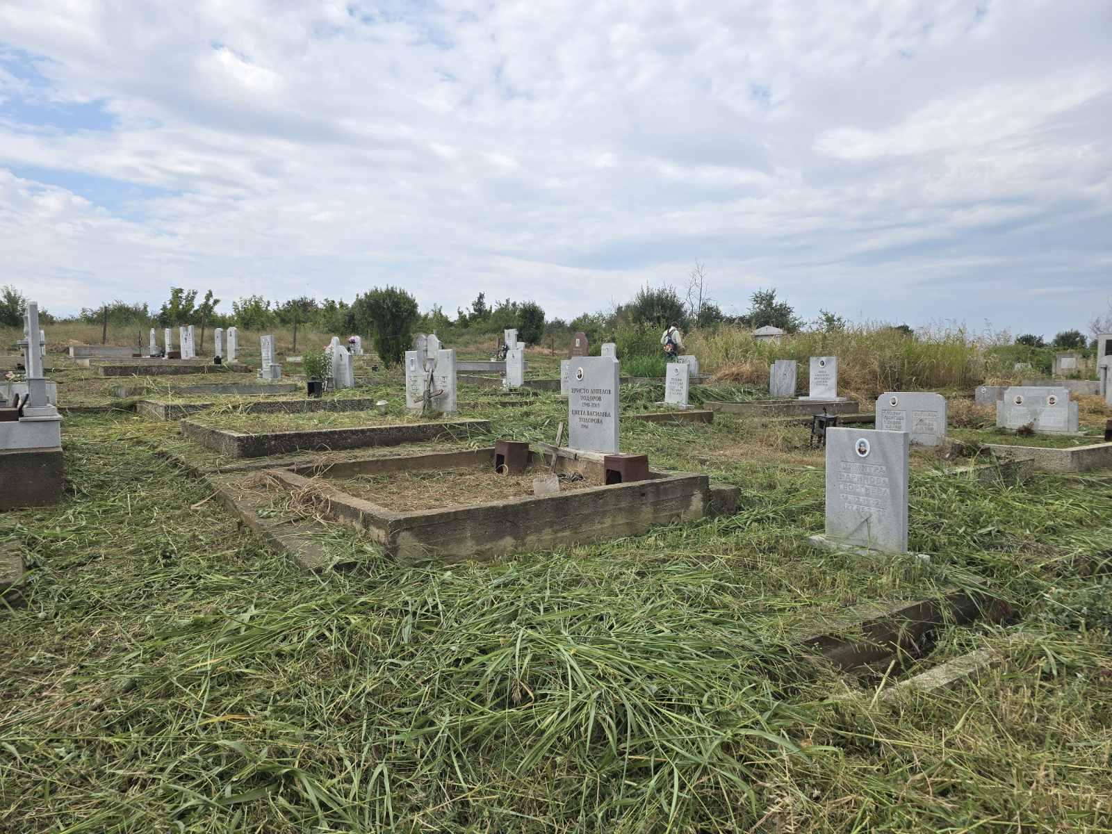 Окосен участък с прибрана трева